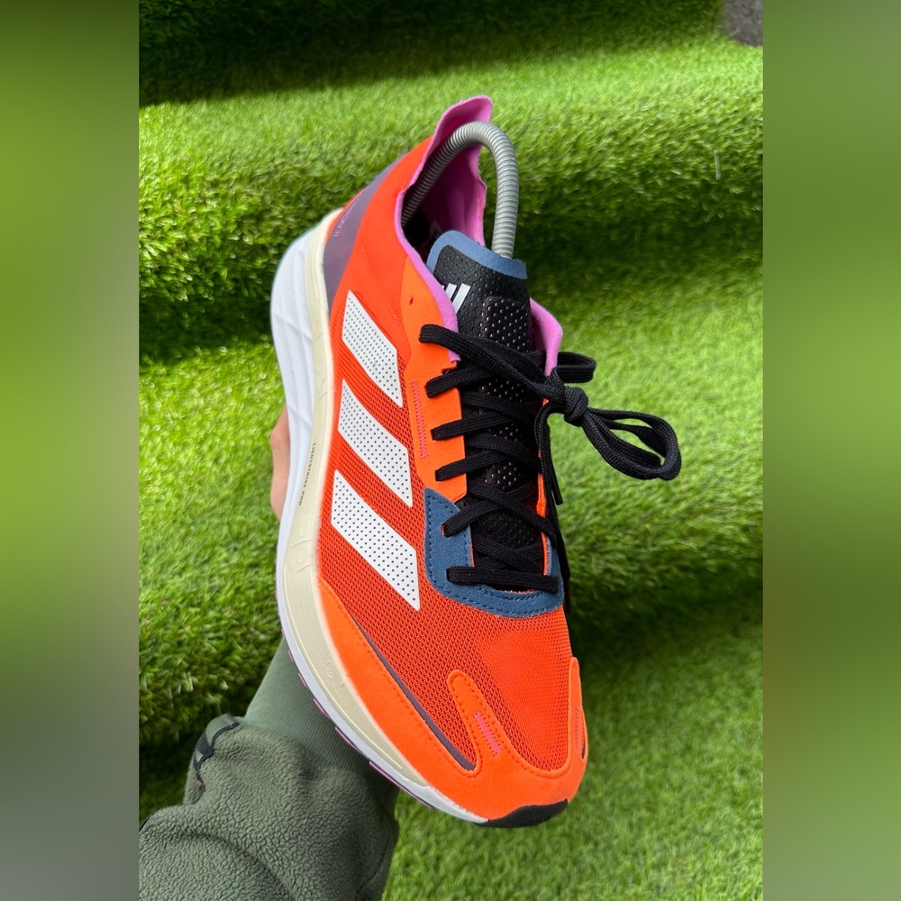 Running shoes Adidas Adizero Boston 11 Solar Orange Brand new Men's shoes 12 sz - Picture 2 of 6